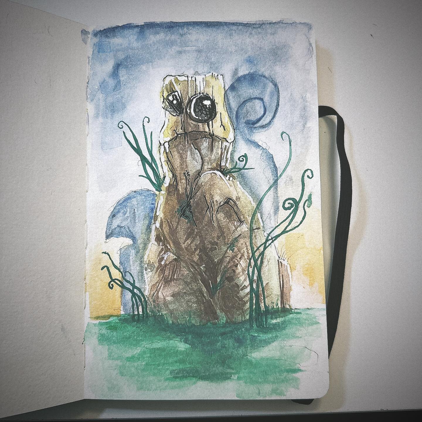 A new sketch work in progress, another totem&hellip; #sketch #watercolor #drawing #sketchbook #totem