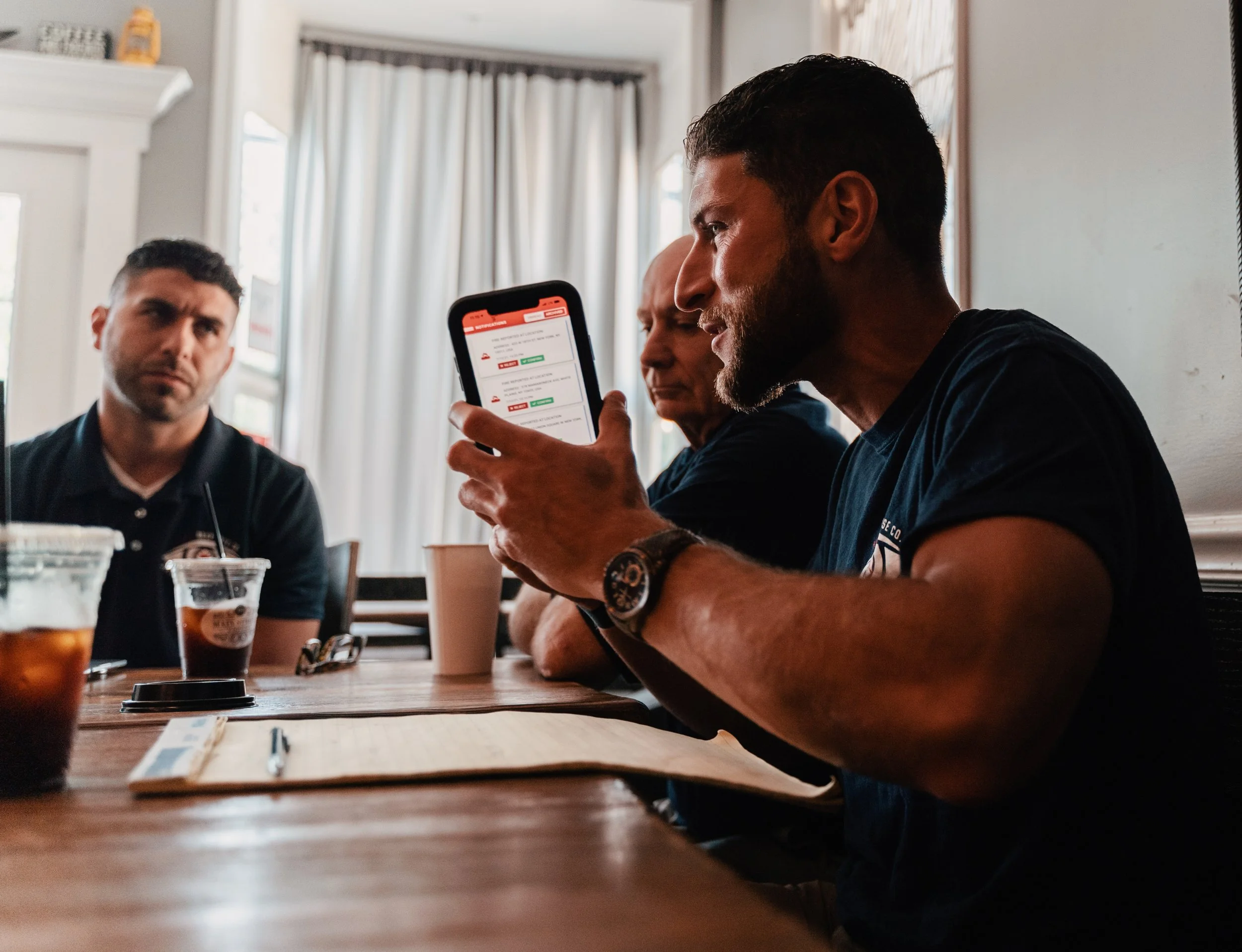 BTS of a sales meeting for Rapid Response Co.