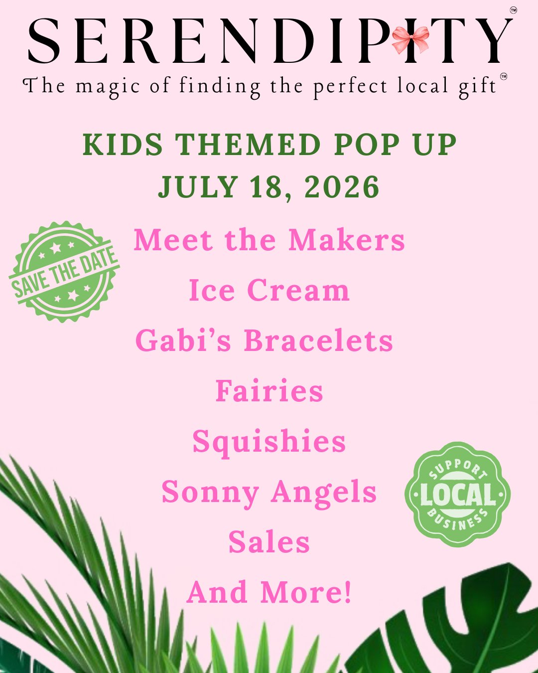 Serendipity - Kids Themed Pop-Up