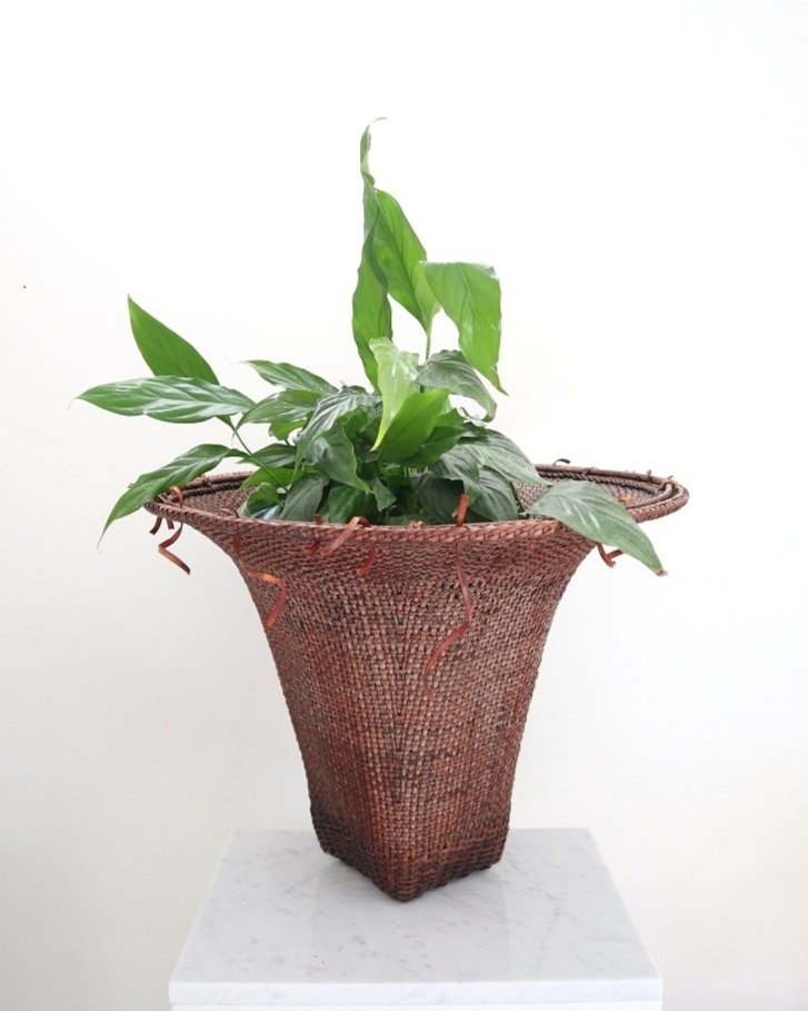 Hand woven traditional Indian tea leaf basket