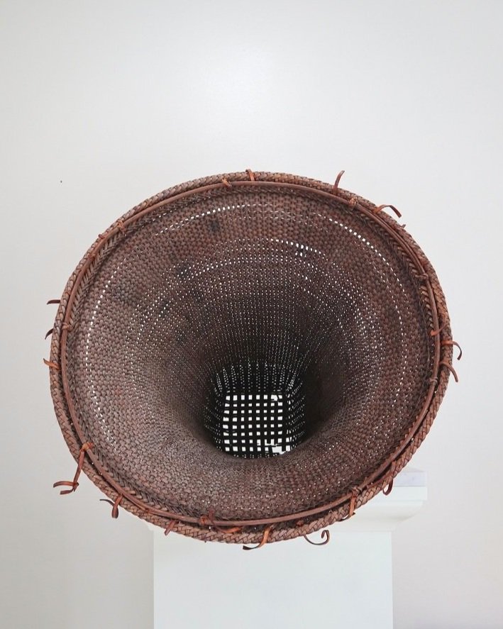 Hand woven traditional Indian tea leaf basket