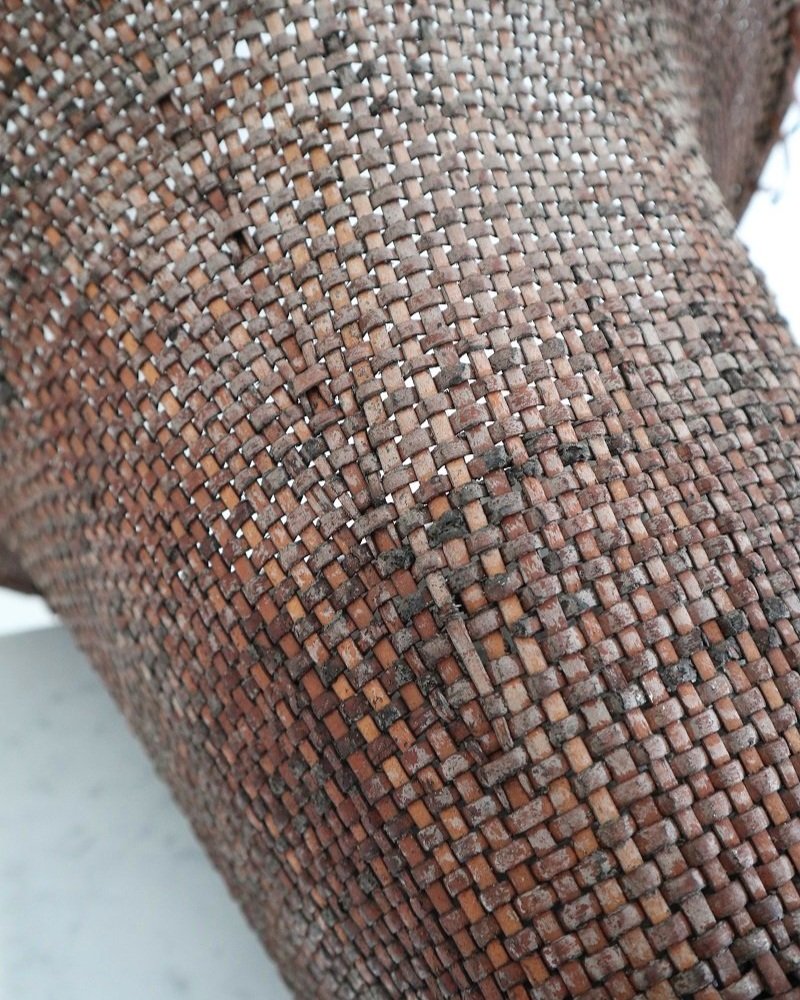 Hand woven traditional Indian tea leaf basket