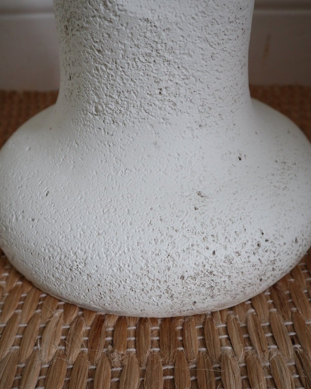 Pair of 1990s American Postmodern Plaster spiral floor lamps in the style of Michael Taylor.