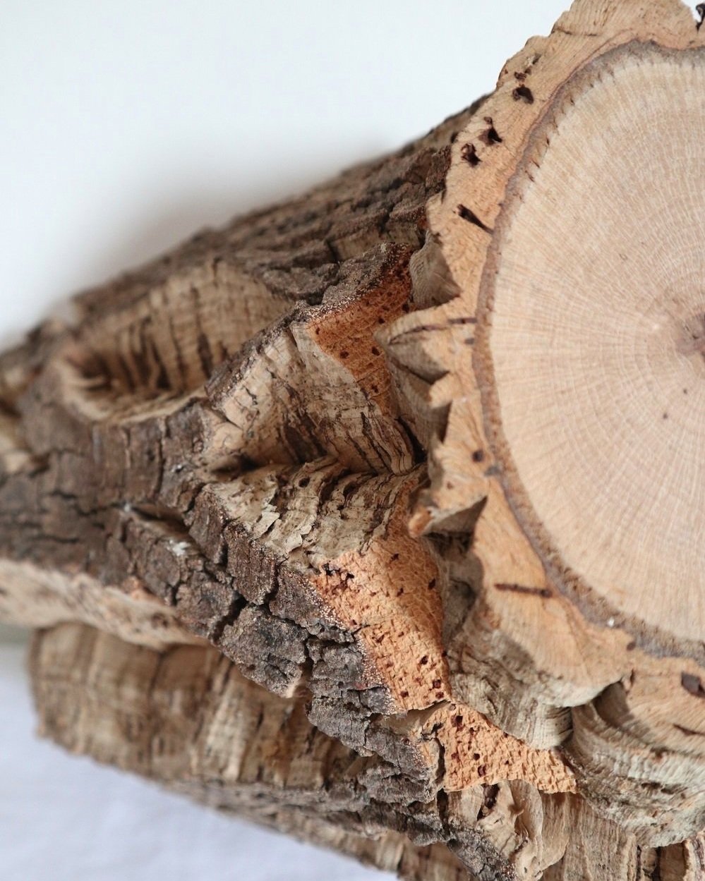 Vintage handmade decorative oval shaped natural cork bowl. Made with three pieces of cork.
