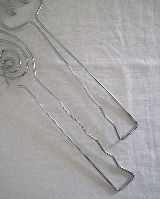 Vintage Modernist style stainless steel salad servers