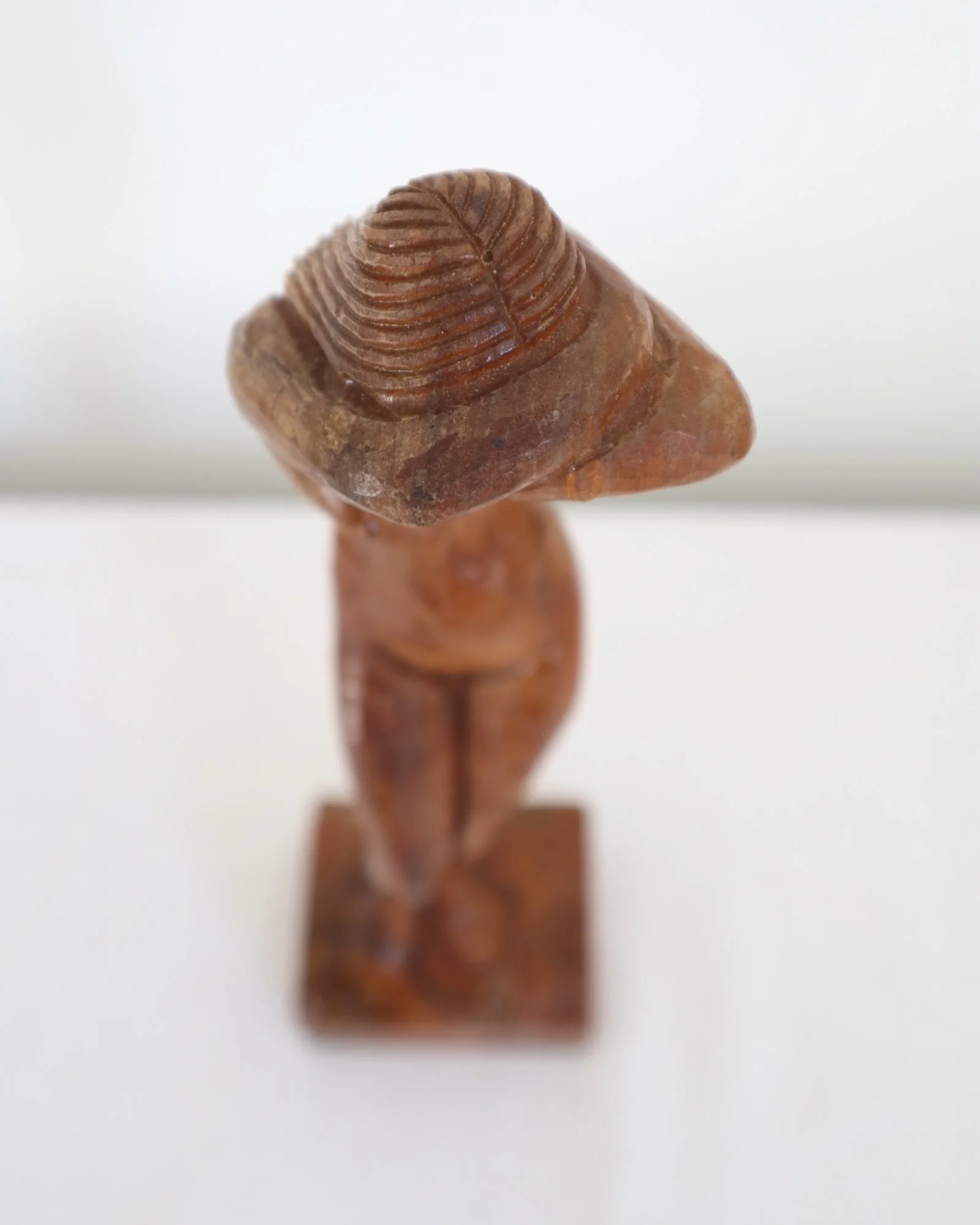 Vintage, hand carved wooden sculpture of female nude.