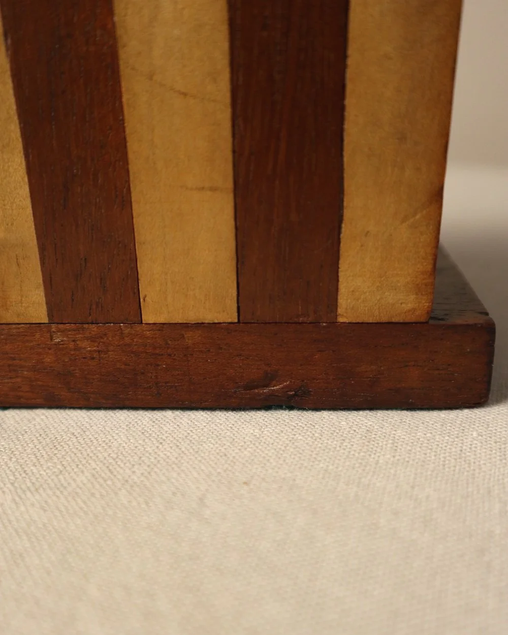 Vintage Art Deco style two tone arched wooden bookends.