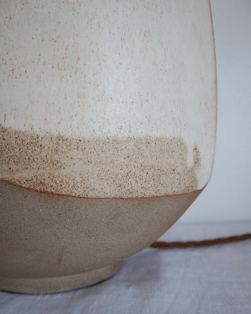 Large mid century sculptural 'Nanceddan' Tremaen ceramic table lamp by Peter Ellery, Cornwall. Circa 1970s.