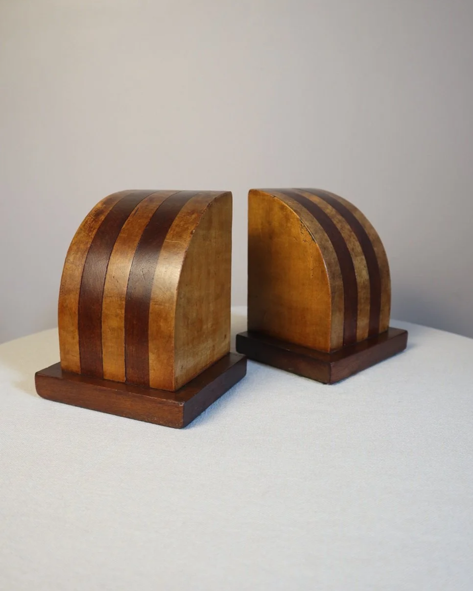 Art Deco style arched book ends