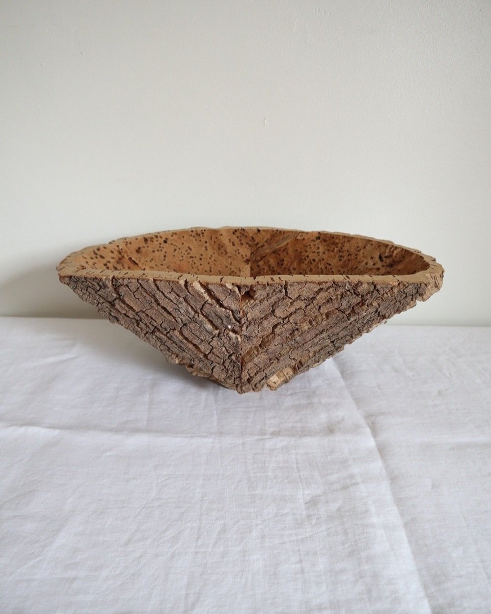 Vintage decorative cork bowl