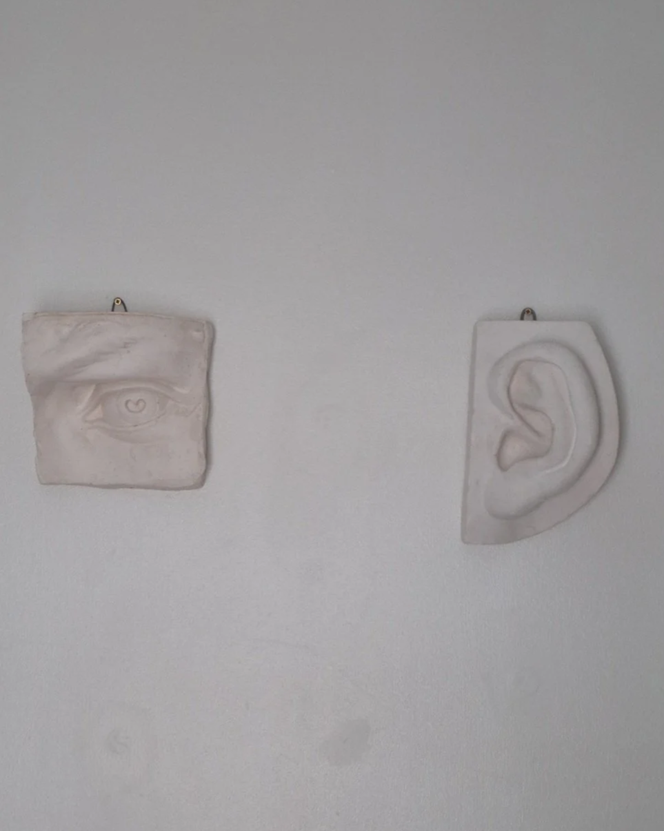 Vintage white plaster cast of David's eye by Michaelangelo.
