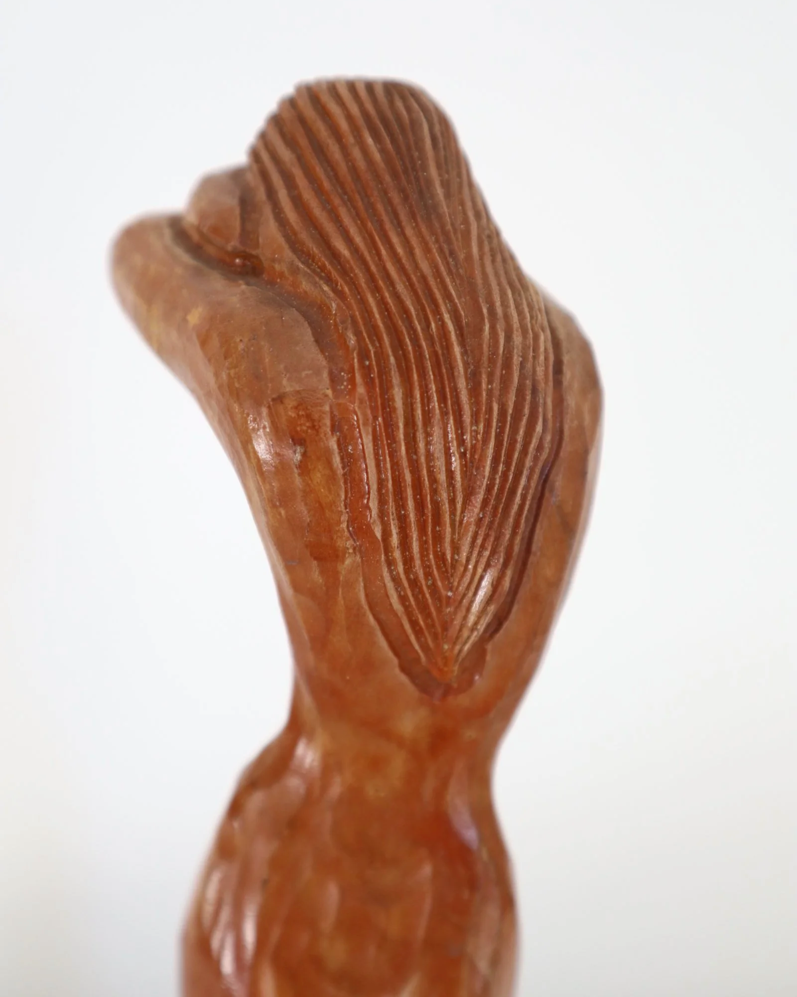 Vintage, hand carved wooden sculpture of female nude.