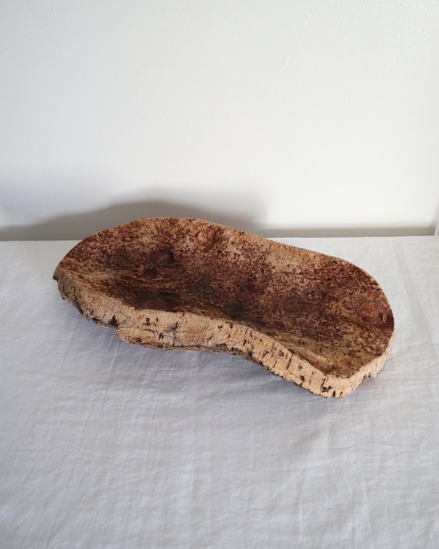 Vintage natural textured cork centrepiece bowl.