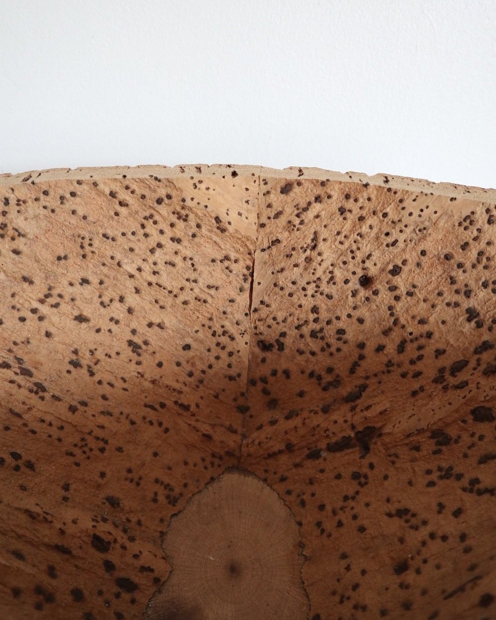 Vintage handmade decorative oval shaped natural cork bowl. Made with three pieces of cork.
