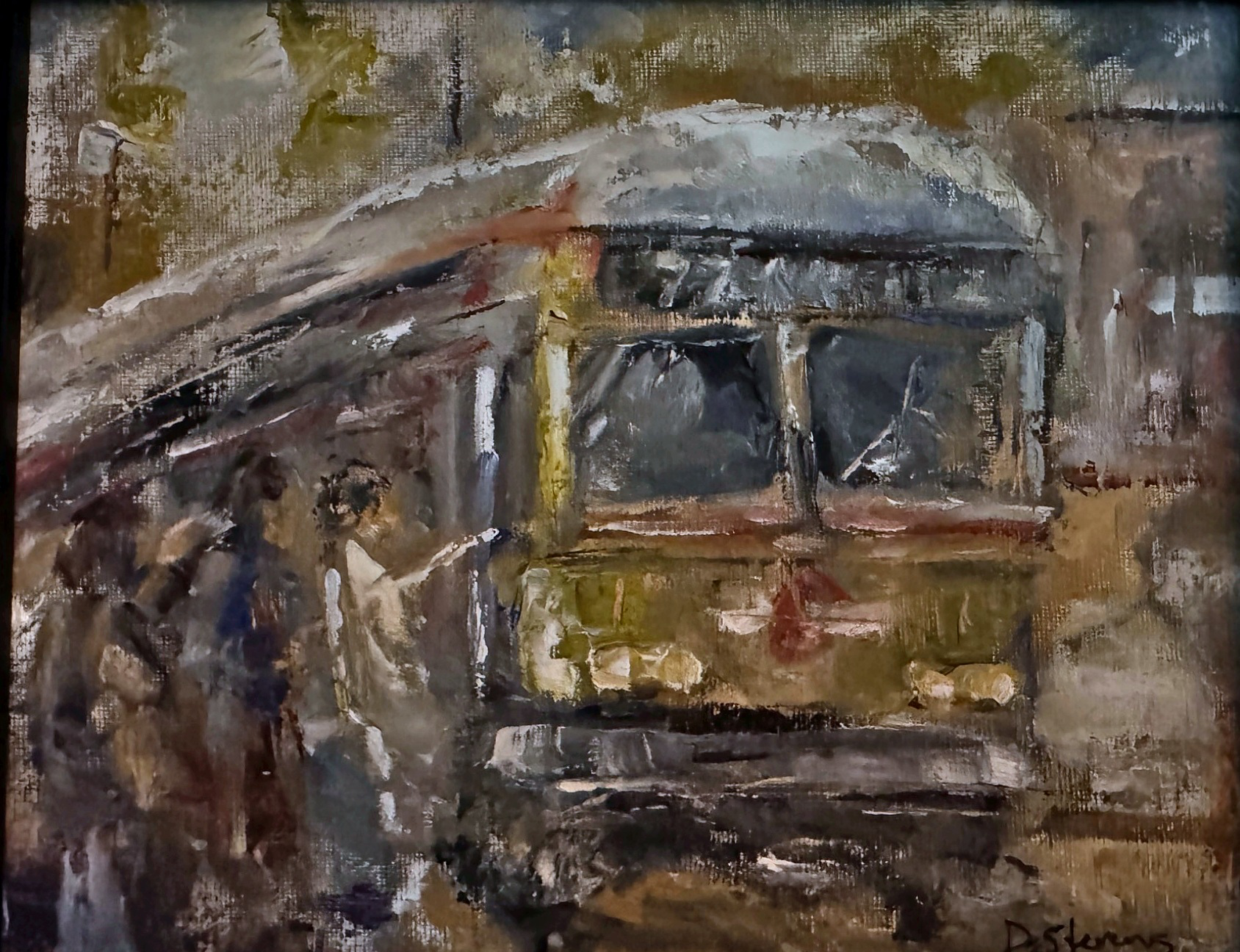 77 Bus | Oil | 10x16 | SOLD