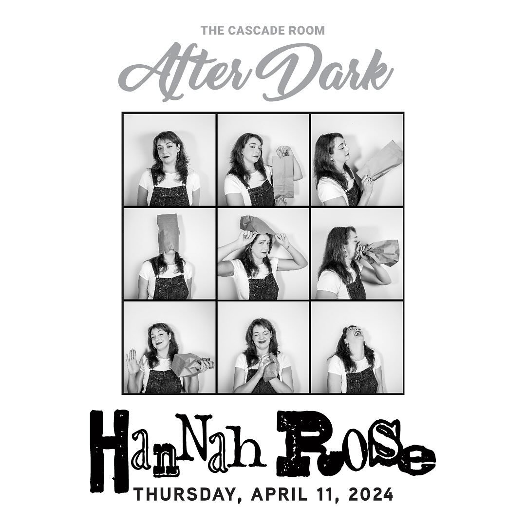 JUST ANNOUNCED!

Here&rsquo;s what we&rsquo;ve got lined up for live entertainment for the next stretch of #AfterDark events taking centre stage every Thursday night at the Cascade Room:

April 11: Hannah Rose @hannah_____rose___ ;
April 18: A bitter