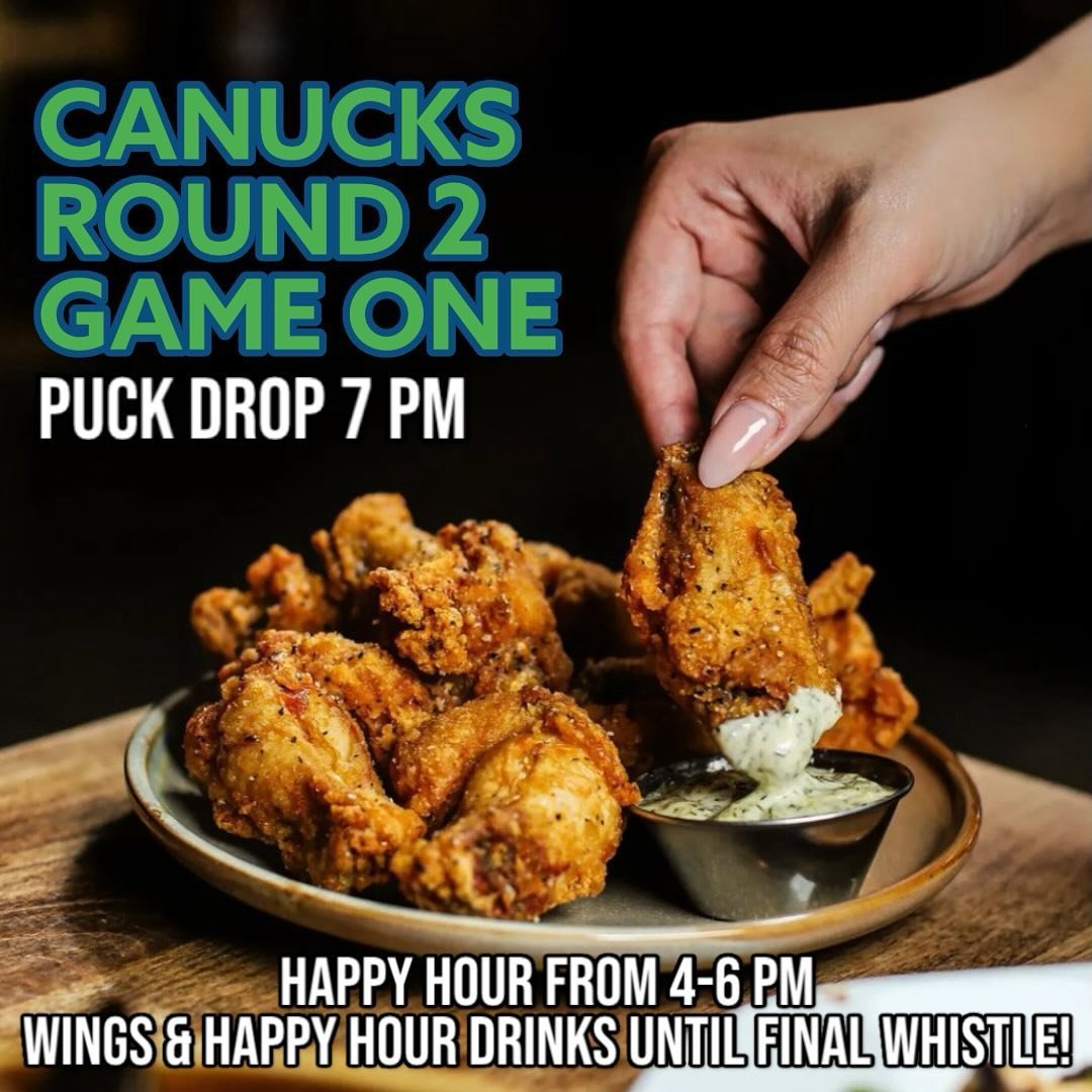 ROUND TWO: GAME ONE

Here. We. GO.

Our @canucks vs. their @edmontonoilers &mdash; puck drop tonight at 7 PM!

Happy Hour food and drink features from 4 to 6 p.m. and Happy Hour drink features &mdash; including fresh pints and sleeves of @mainstreetb
