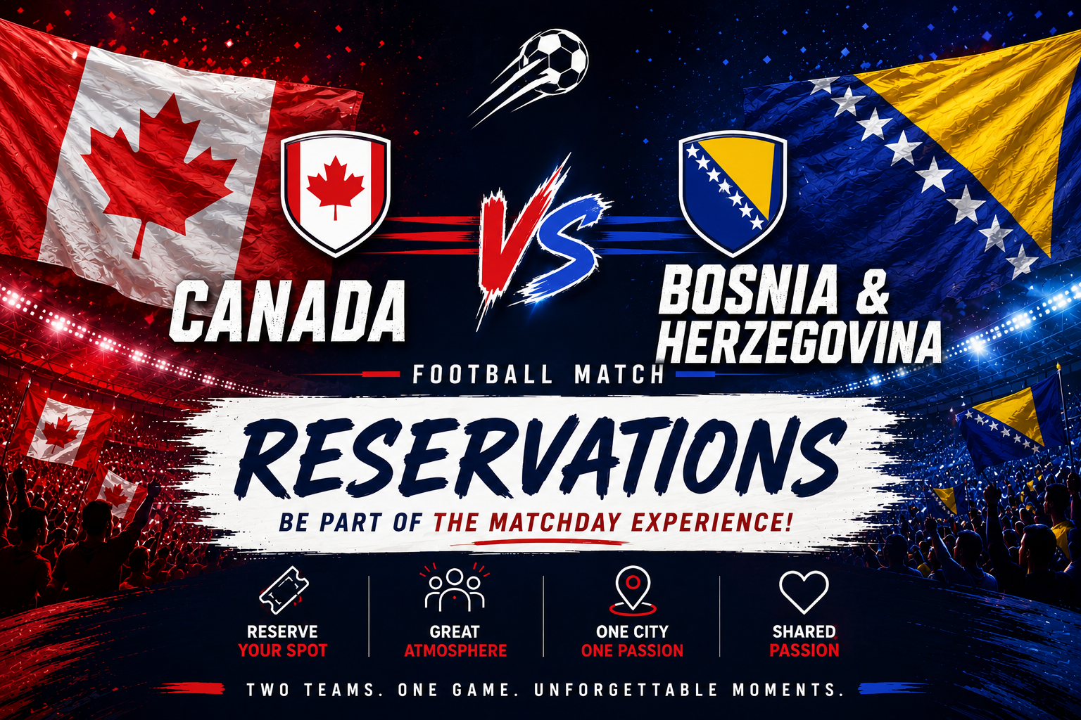 Canada vs Bosnia & Herzebaovina LIVE