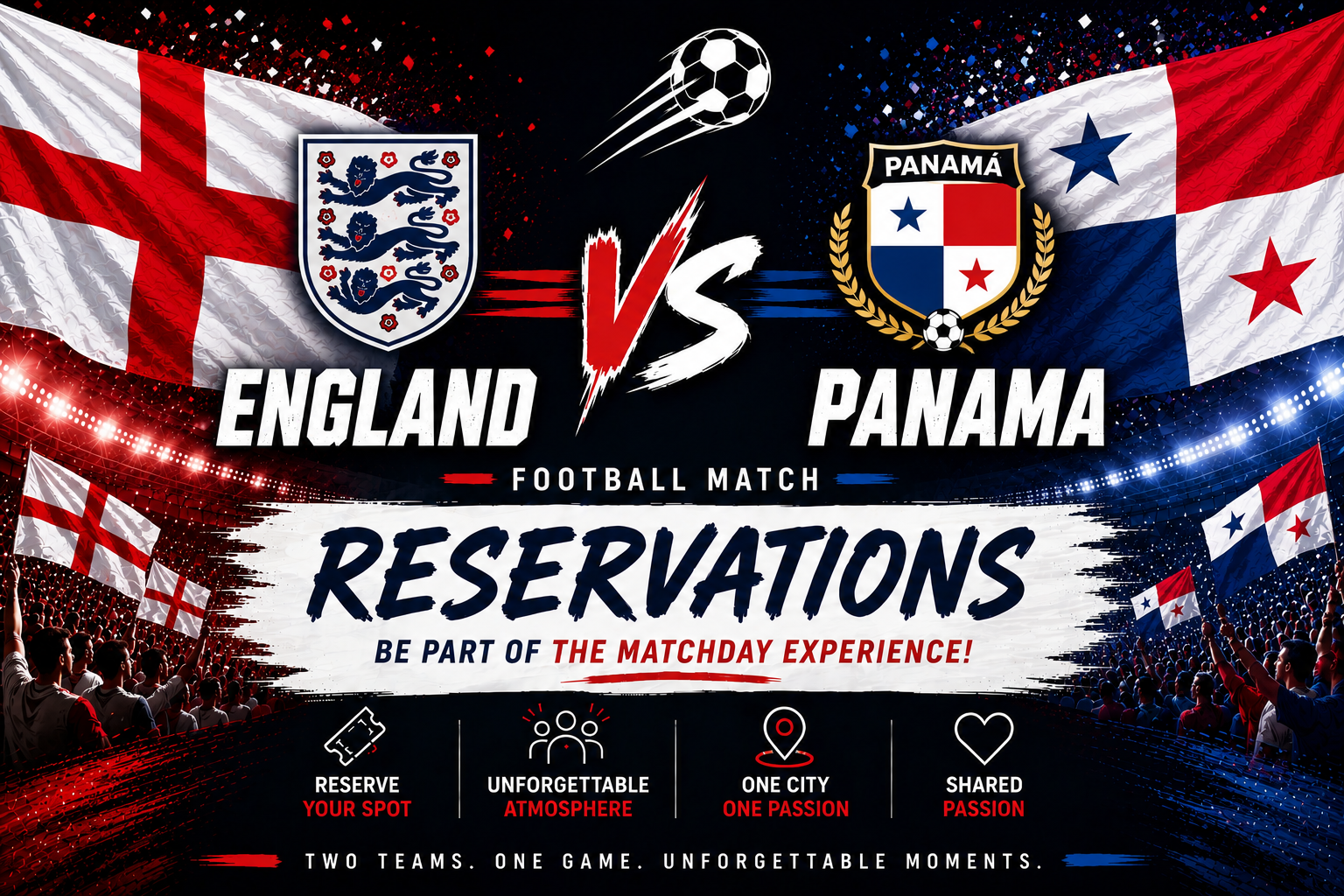 England v Panama reservations