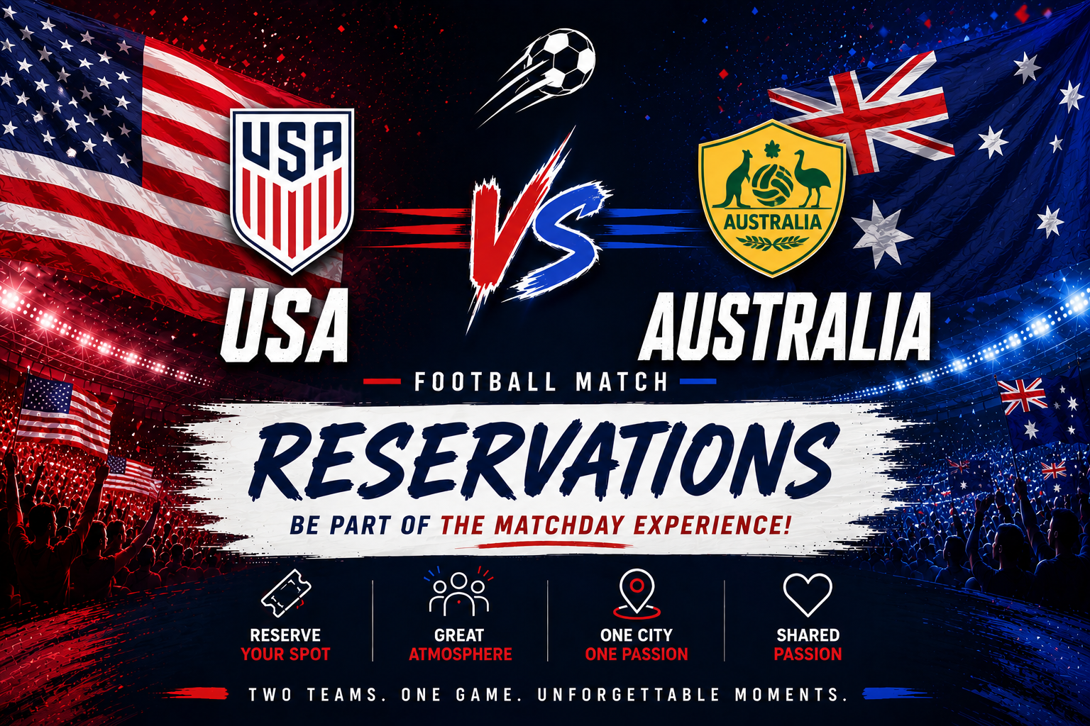 Australia v USA reservations