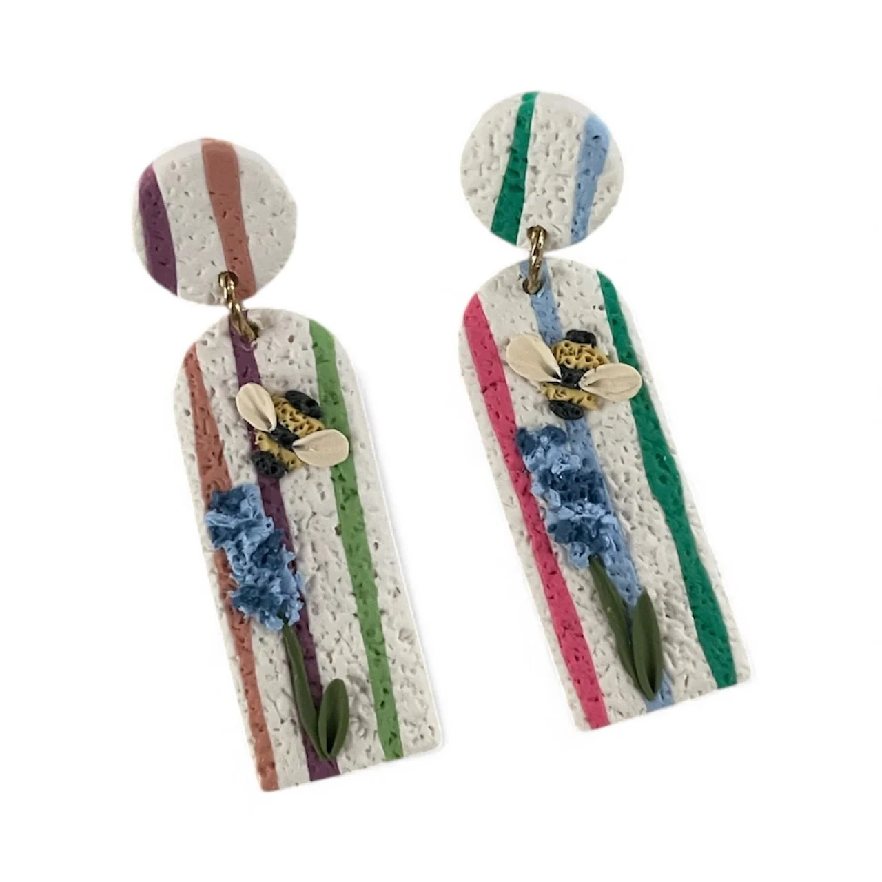 Wild Meadow Stripe Drop Earrings