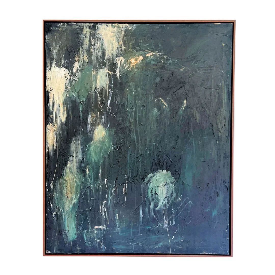 Forest green with texture --- 46x37