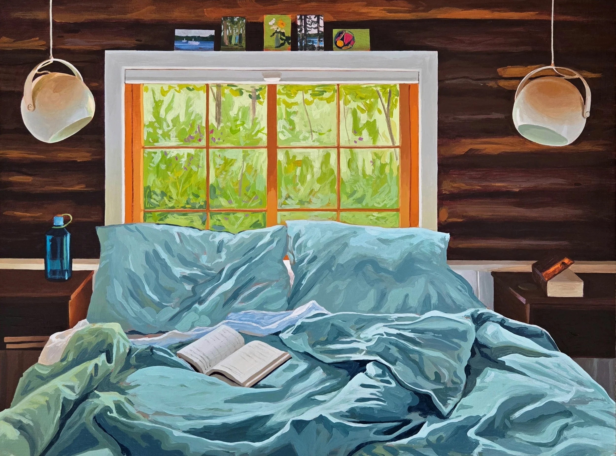 Reading in Bed 12" x 16"