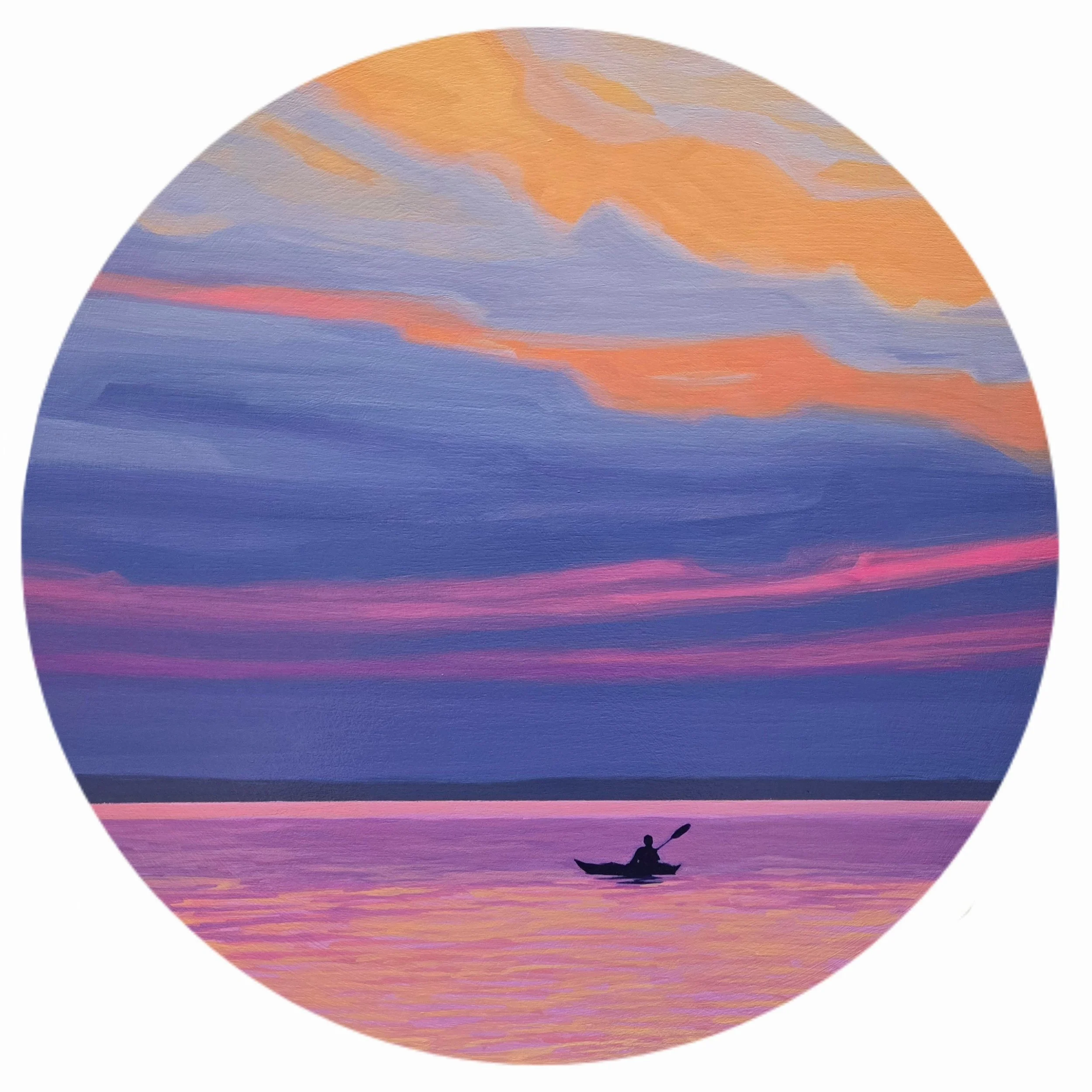 Sunset Paddle 10" x 10"