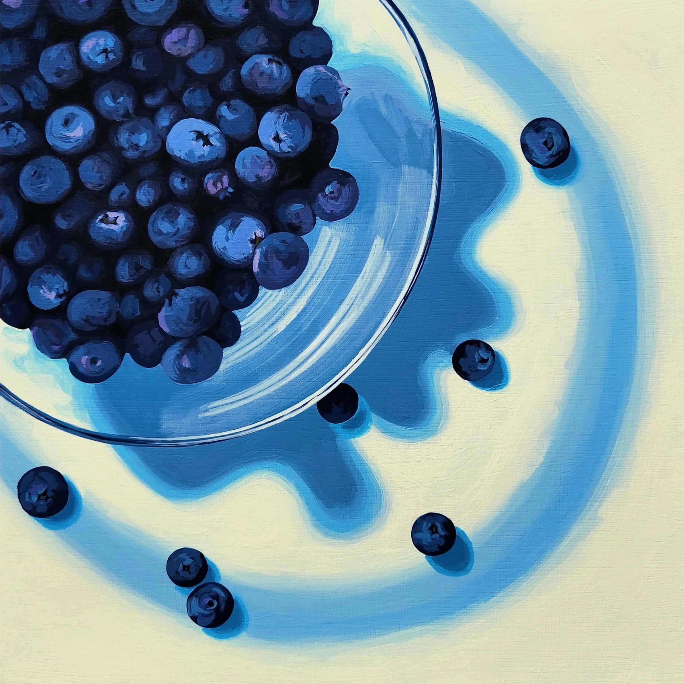 Bowl of Blueberries 10" X 10"