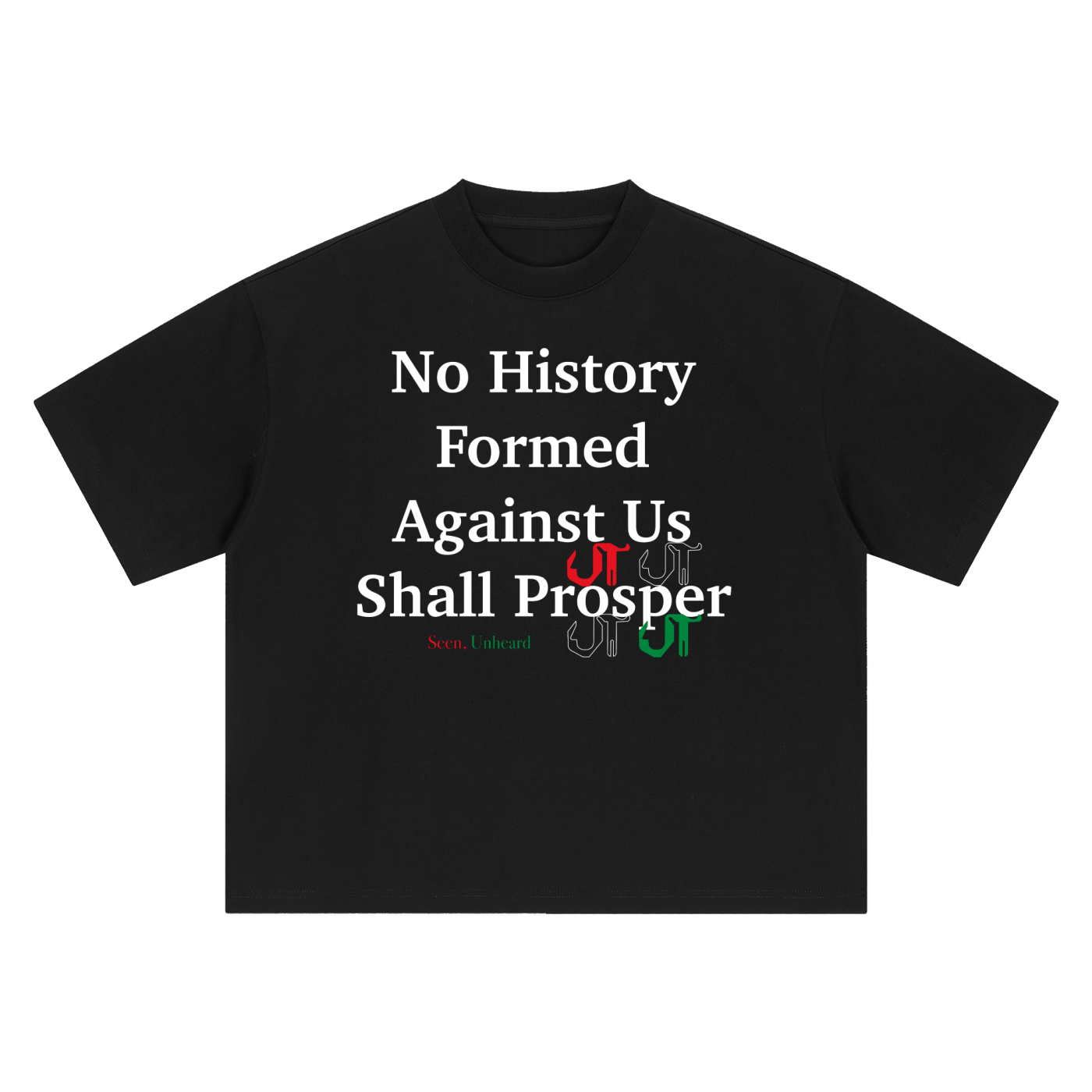 No History Formed Against Us Shall Prosper T-Shirt (Black)