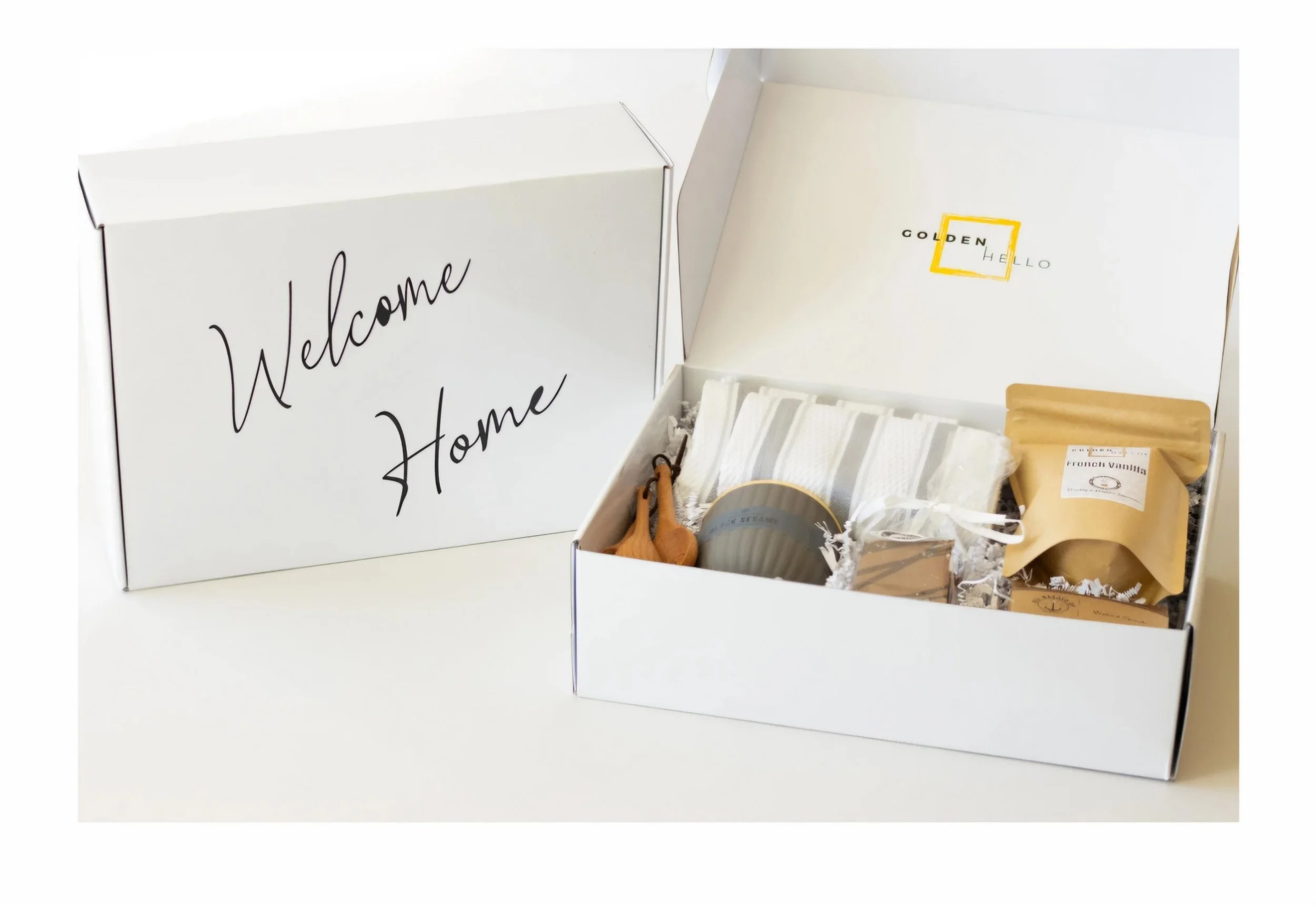 Our Customer 'Golden Hello' adds our coffee to their giftboxes.