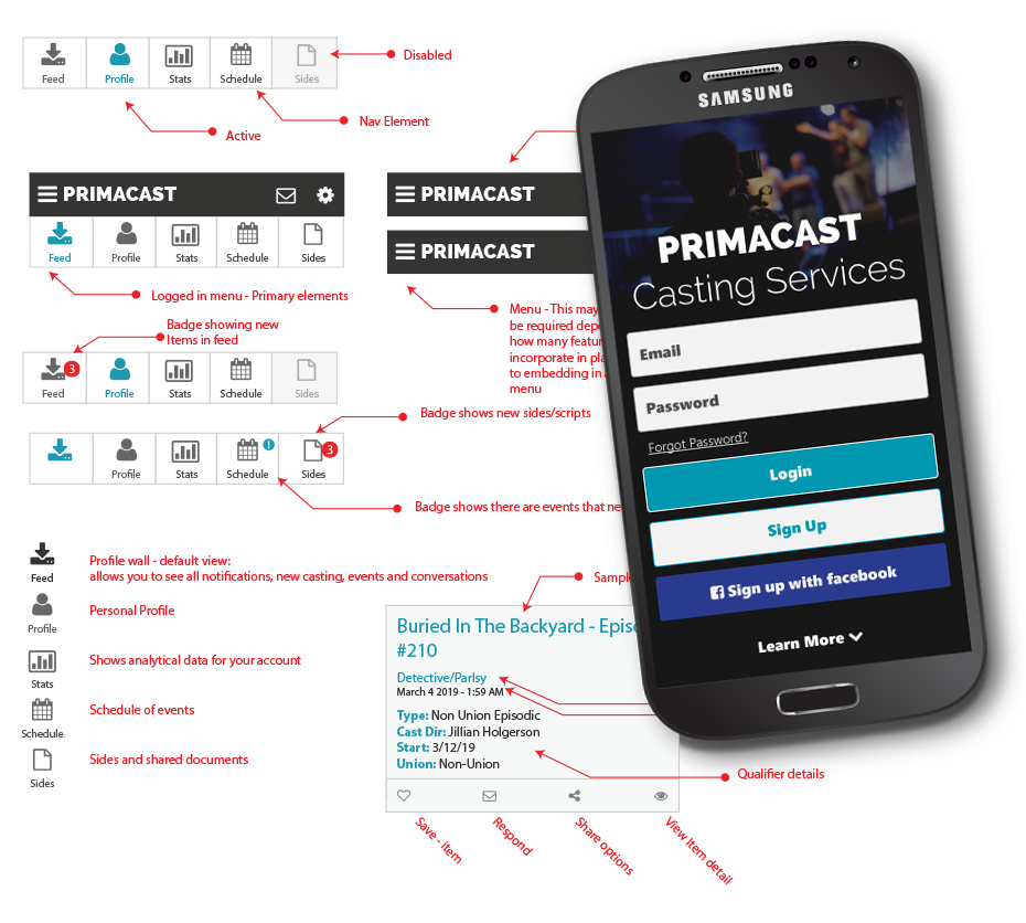 Primacast - Talent Scouting App (Copy)