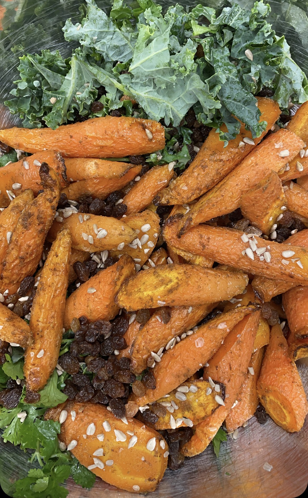 Spice roasted carrot salad