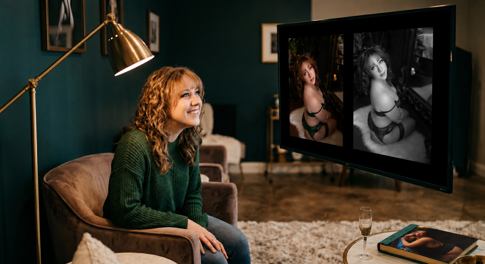 Elegant women’s boudoir portraits created during a luxury photography session in Cabot Arkansas.