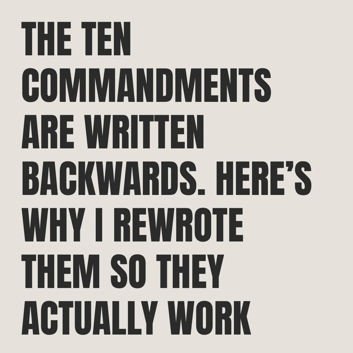 Did you know Johnny Cash wrote a song called &ldquo;The Ten Commandments&rdquo;! When I read the Ten Commandments through the lens of trauma, attachment, and the nervous system, something stands out immediately: they all begin with negation. Thou sha
