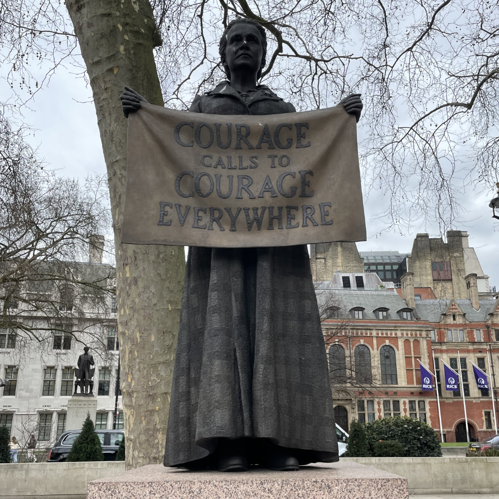 Statue of Millicent Garrett Fawcett in Parliament Square, London