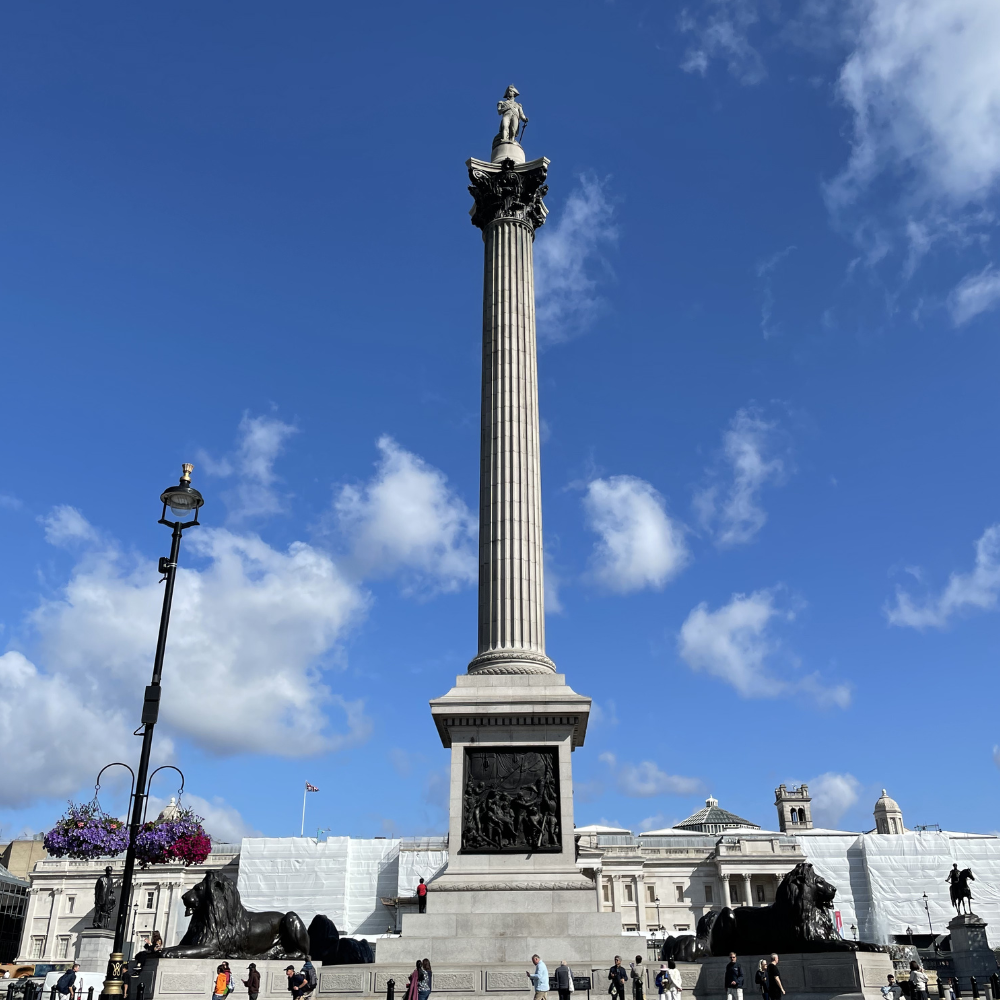 Nelson's Column in Trafalgar Square, London