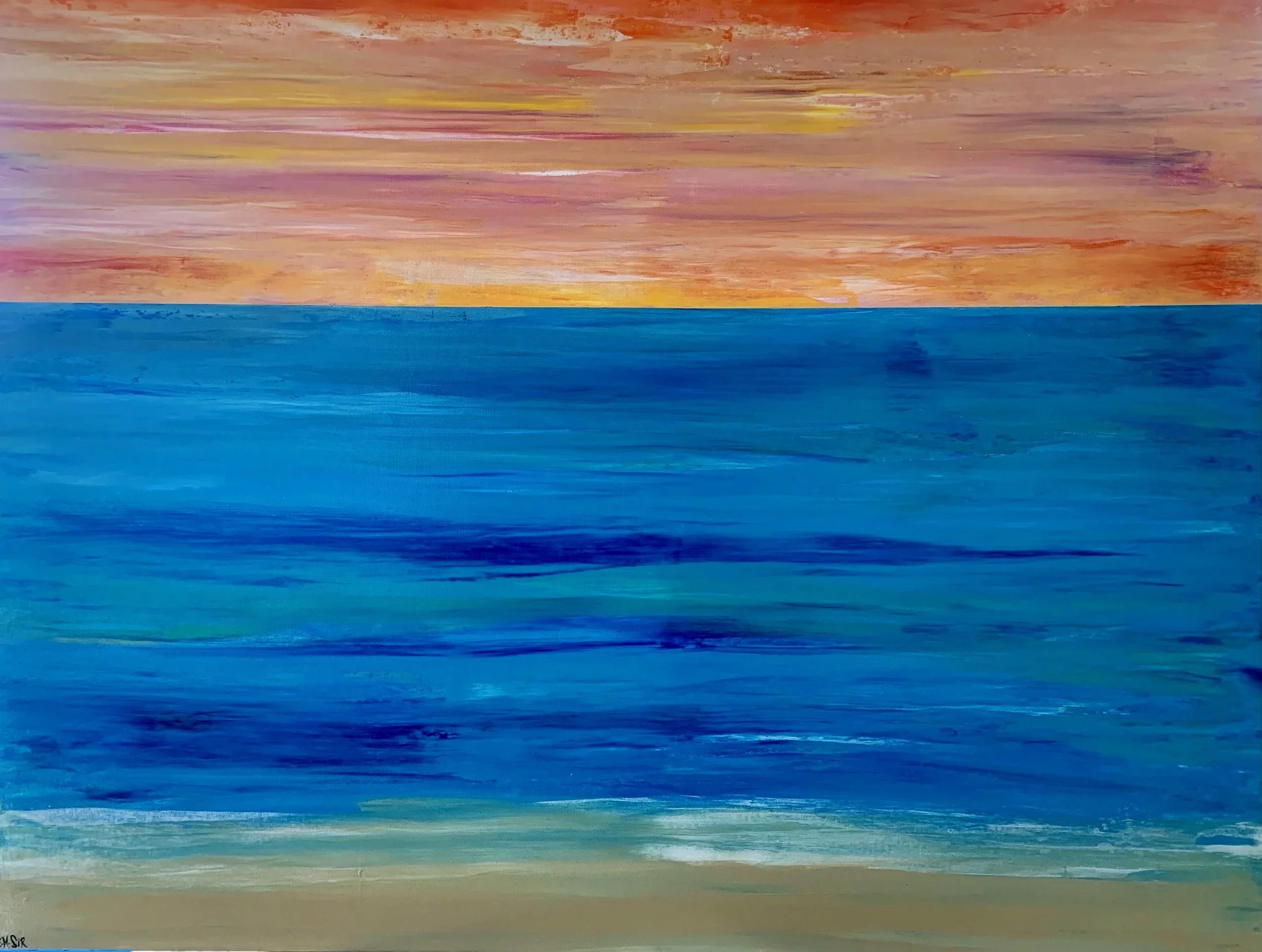 "Just Before Dusk" 30 x 40 mixed media