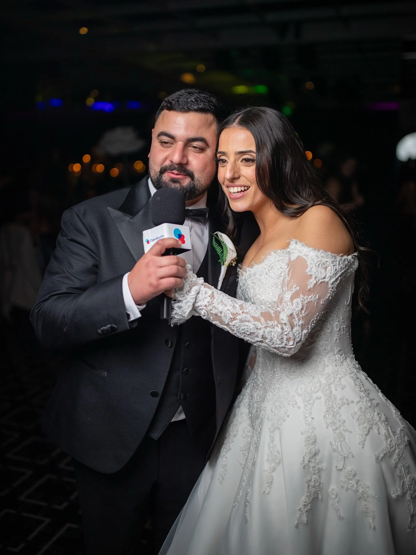 Congratulations, Nadine &amp; Michael! 🤍 We can&rsquo;t wait to show you your ChitChats. 

ChitChats by @openbooths. The luxury video guest book.