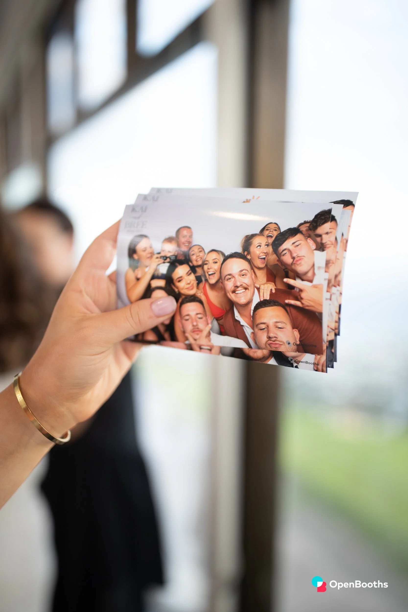 Handful of large postcard prints of exceptional quality from the Hipstabooth photo booth by Open Booths