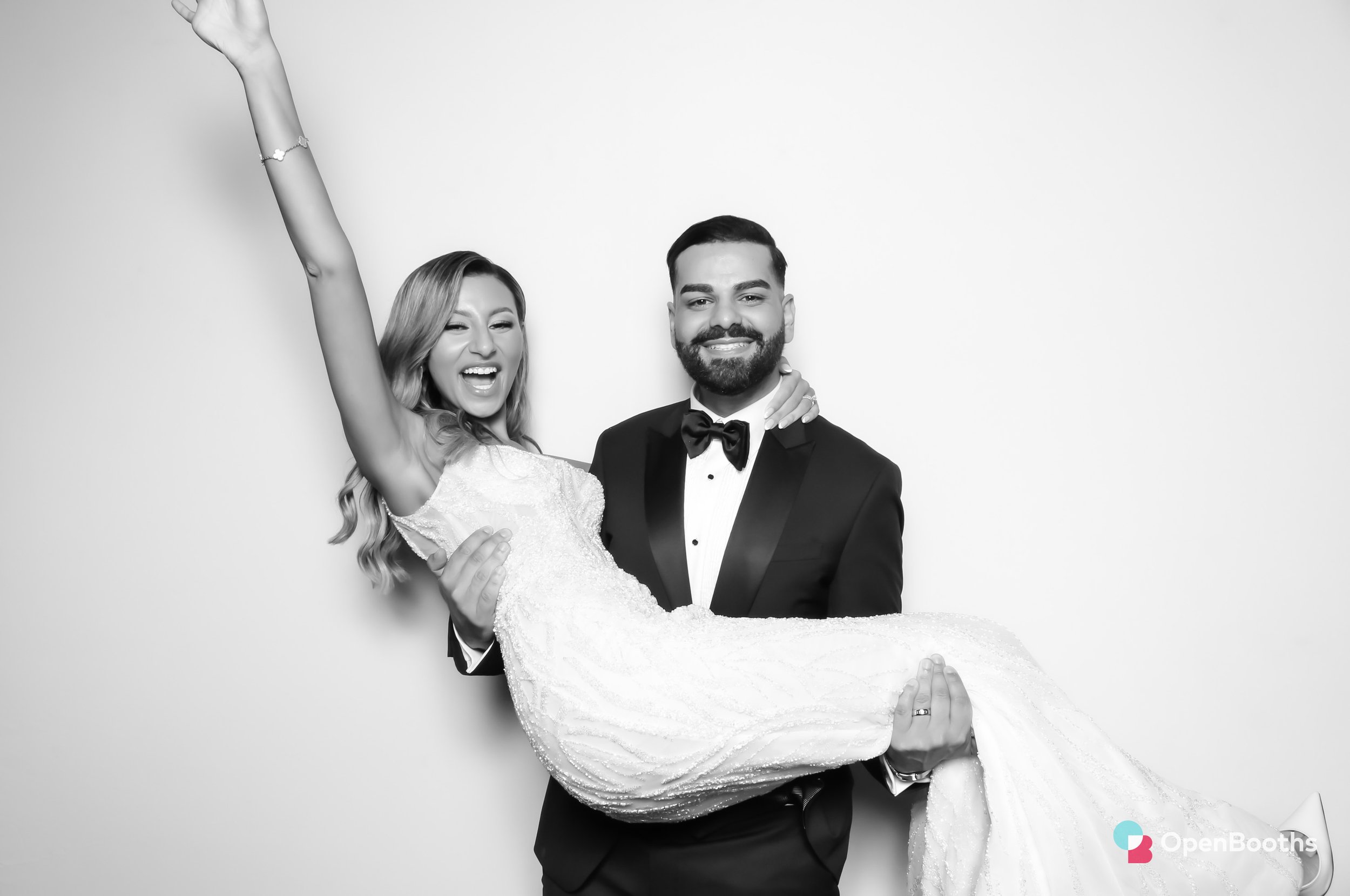Black white glam filter wedding couple Kardashian K-Dash style