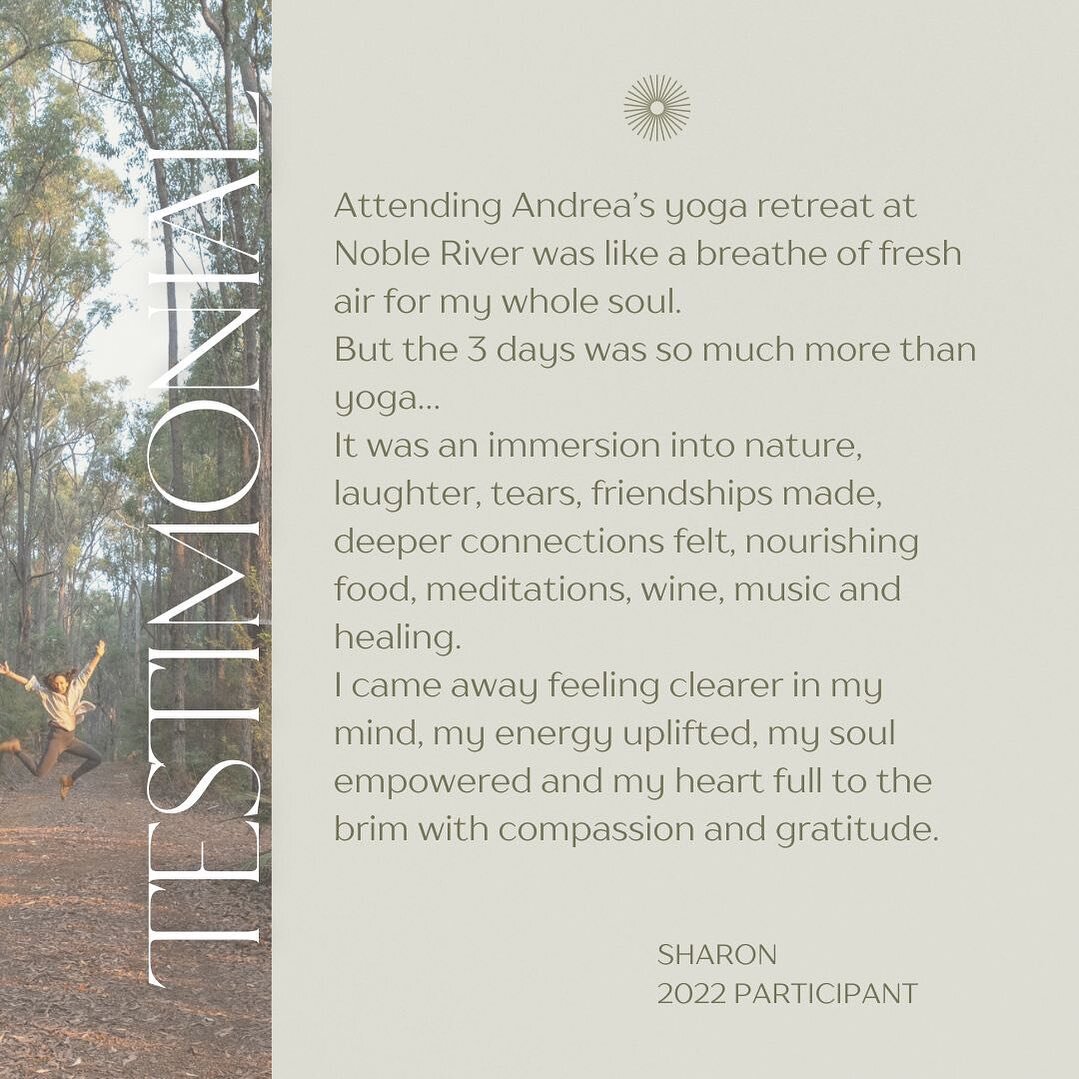 Mother&rsquo;s Day Retreat 
10-13 May 2023 
&ldquo;&hellip;a breath of fresh air for my whole soul.&rdquo;
Bookings close April 15. Get in before it&rsquo;s too late 💕