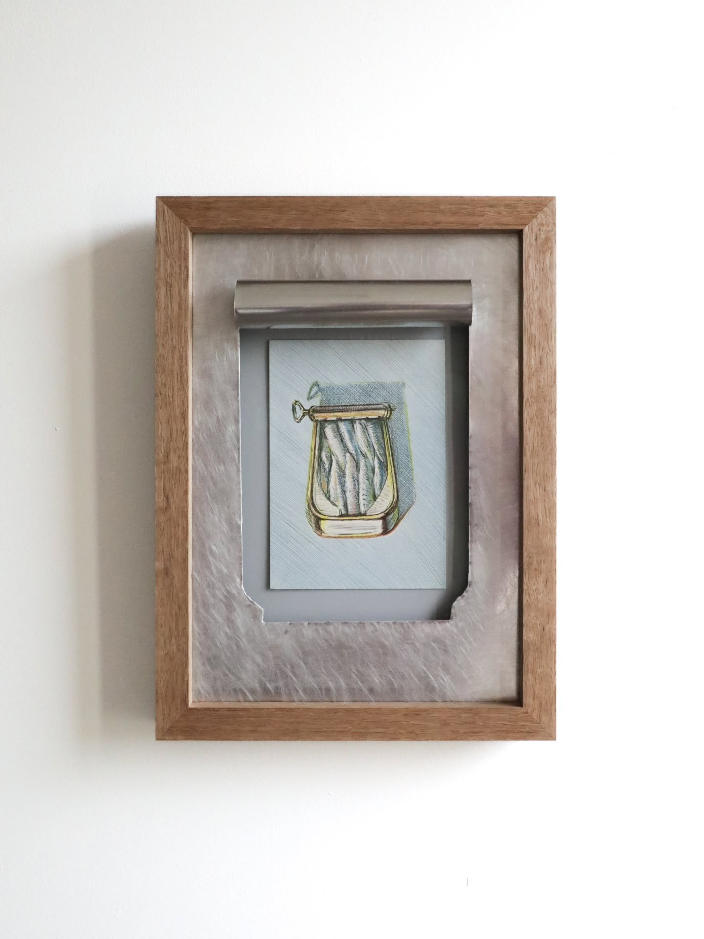 Picked up this wee post card from @crownpointpress on our travels as a gift for a friend. I instantly had the idea for creating a sardine-tin frame to go with it. 

Surface mount, Australian oak frame, 70%UV + low-reflection glass, with a custom shee