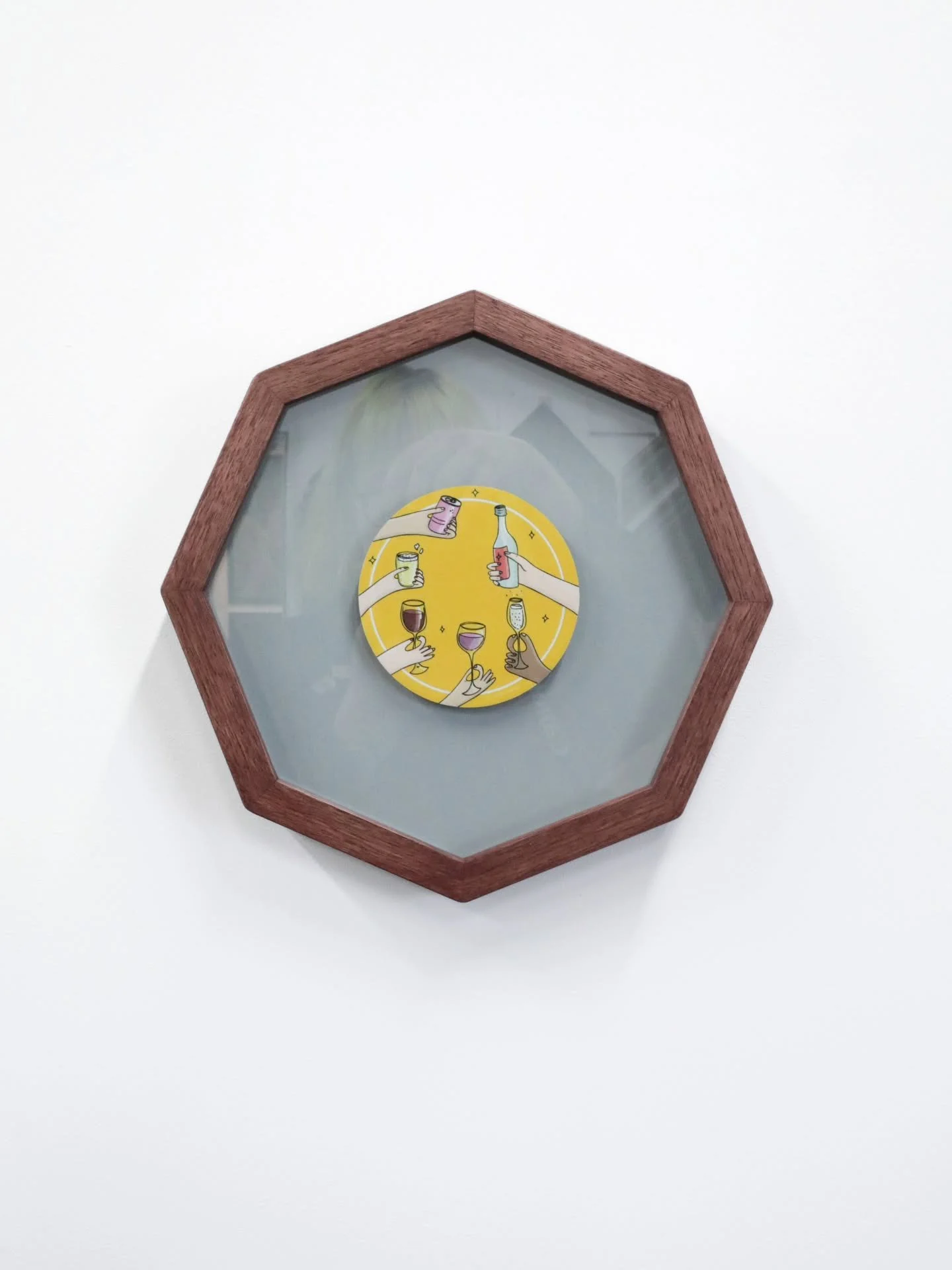 Octagonal stained-oak frame for our pals @vervewanaka 

Lucy is an incredible advocate for local movers, groovers and makers; curating an iconic berverage list, events schedule, and she is collaborating with local artists to design coasters for the b