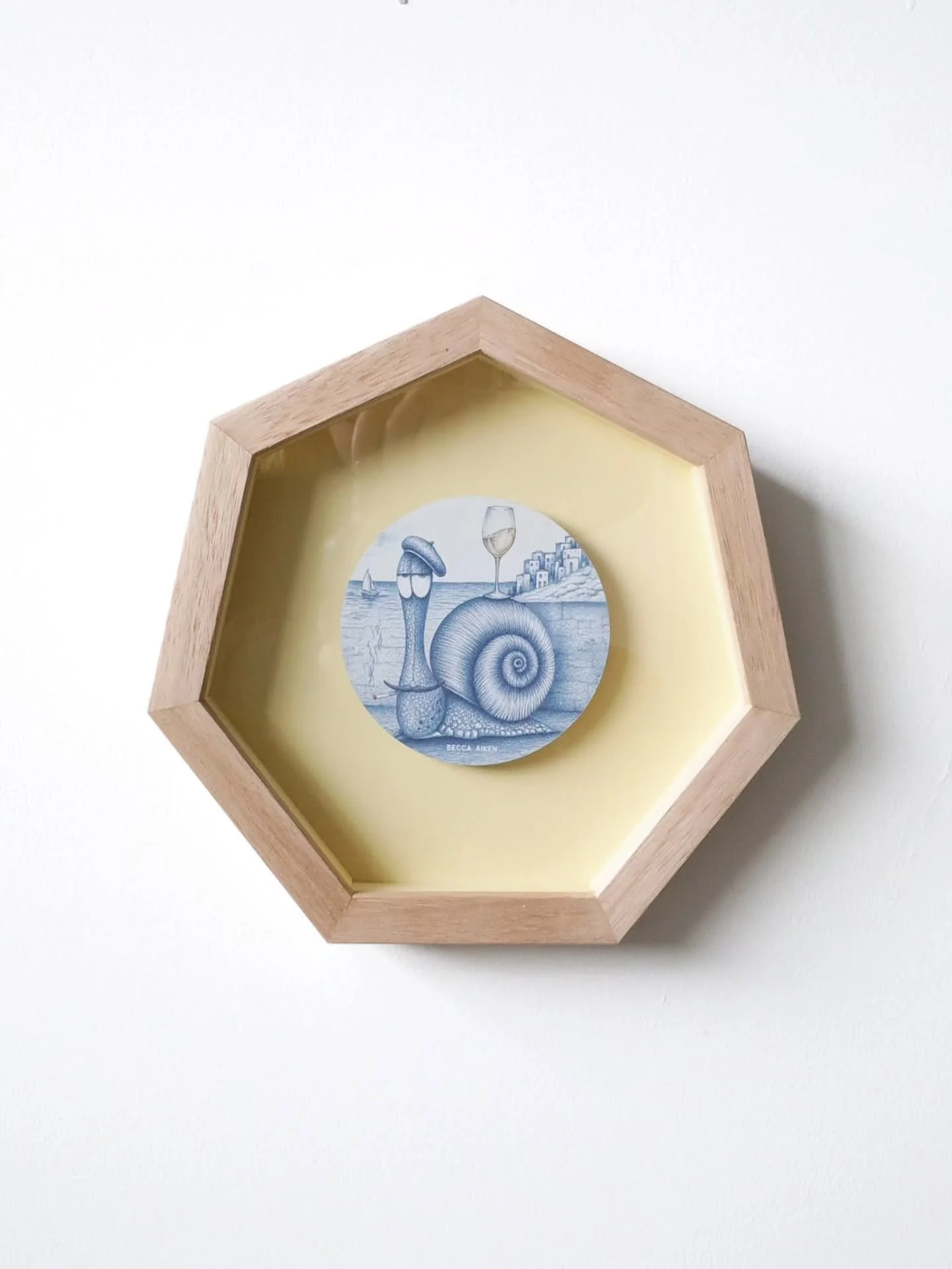 I keep hearing that butter-yellow is having a moment, so what better than a butter-and-oak-chardonnay inspired frame for Verve's new coasters. 

Thanks for the creative freedom team. Soft yellow matboard, matching spacers, Australian oak frame, float