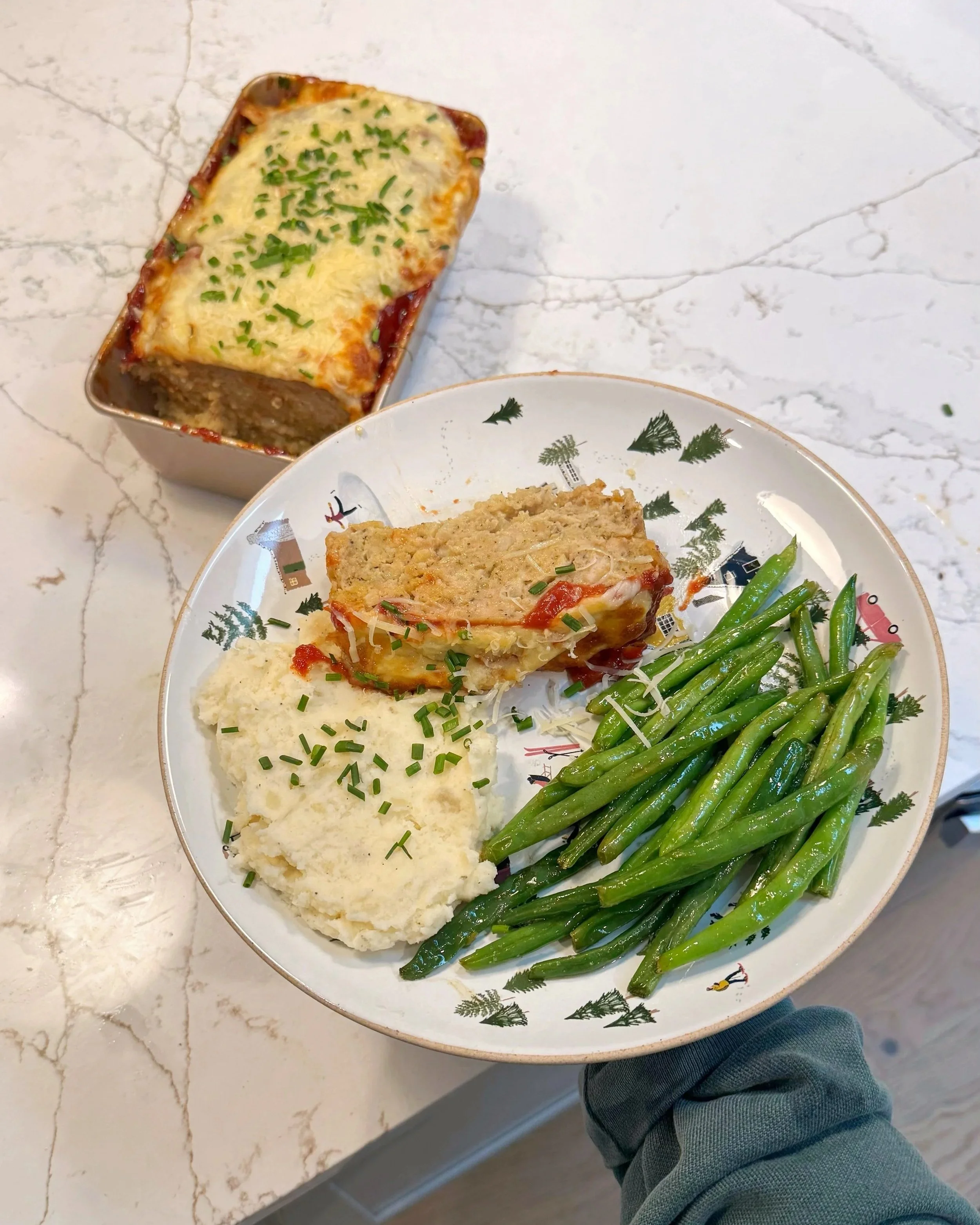 Garlic Parmesan Chicken Meatloaf