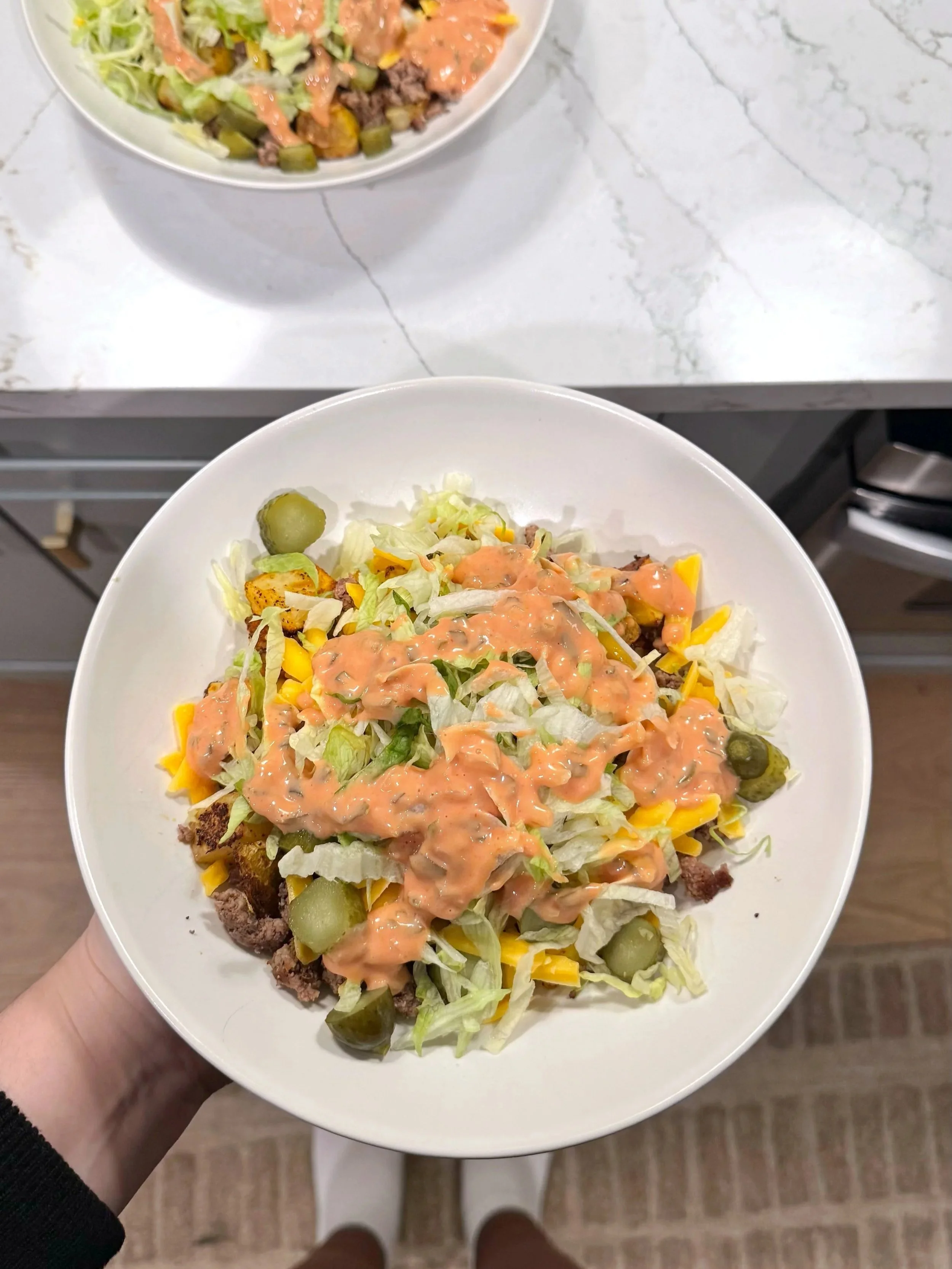 Loaded Cheeseburger Potato Bowls