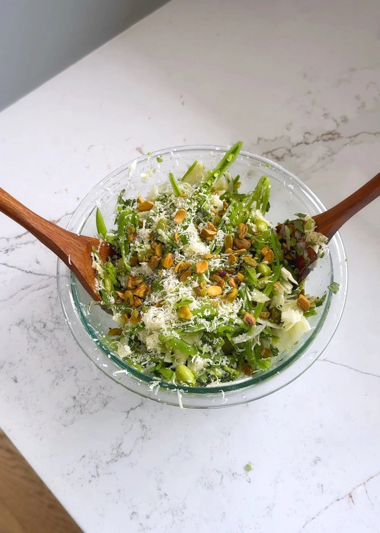 Lemon Parmesan Snap Pea Salad