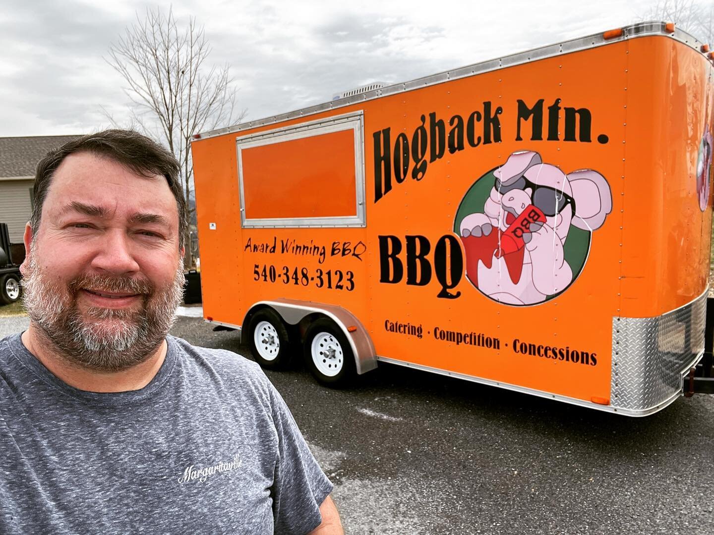 Just finished washing it up and getting ready for Saturday. I think we both are beginning to show our age but hope we still get to serve tons more barbecue!  See you Saturday at Nelson St Service Center starting at 11am!