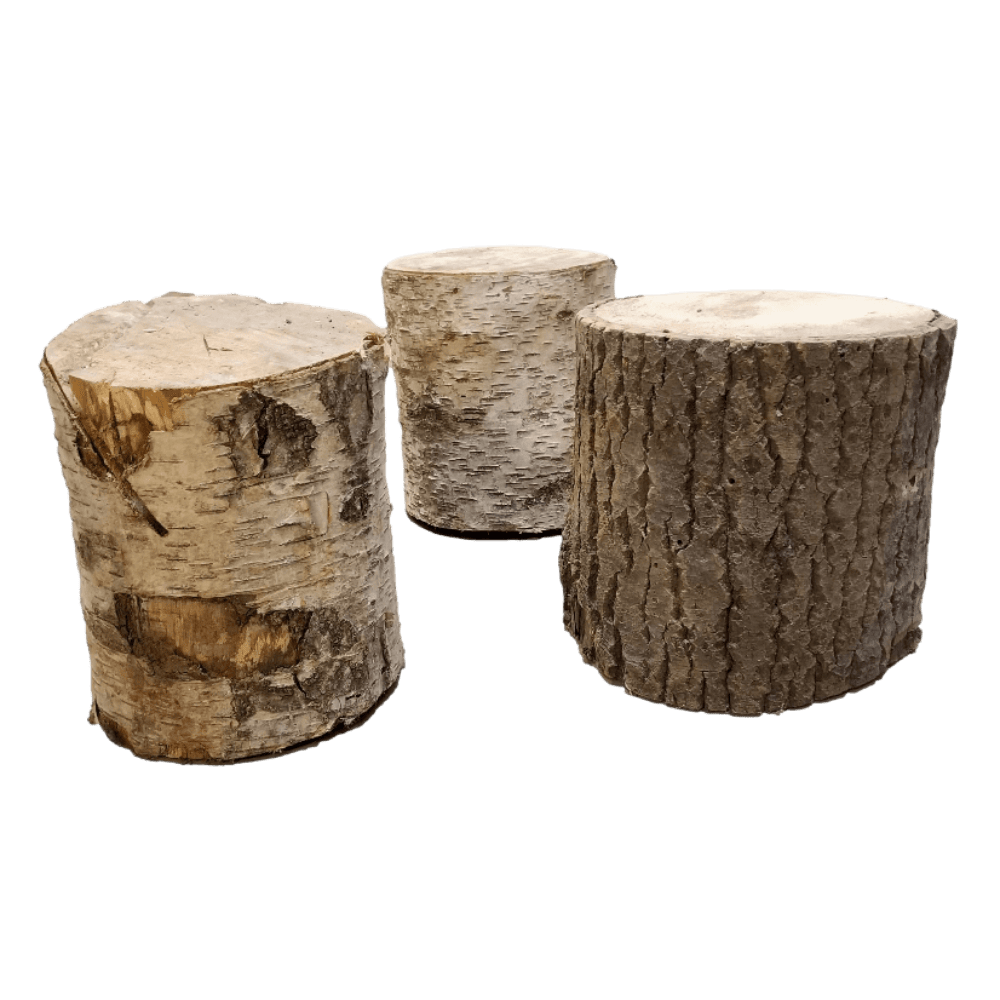 RUSTIC LOG STUMP SEATING